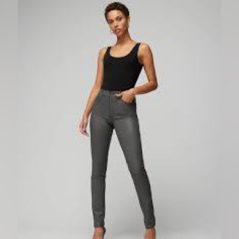 NWOT White House Black Market skinny coated jeans